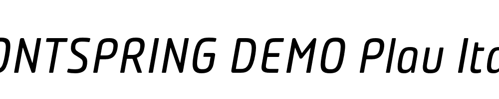  DEMO Plau Italic