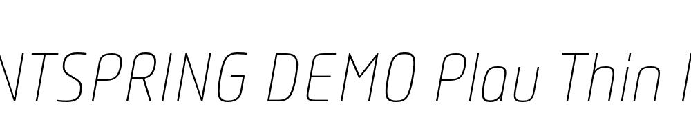  DEMO Plau Thin Italic