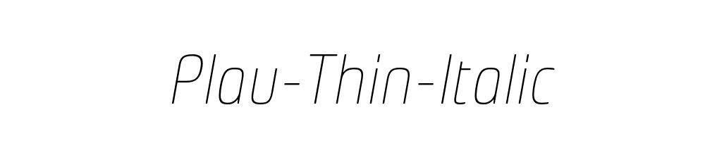 Plau-Thin-Italic