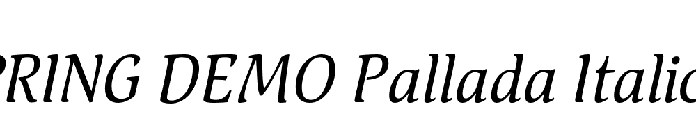  DEMO Pallada Italic Regular