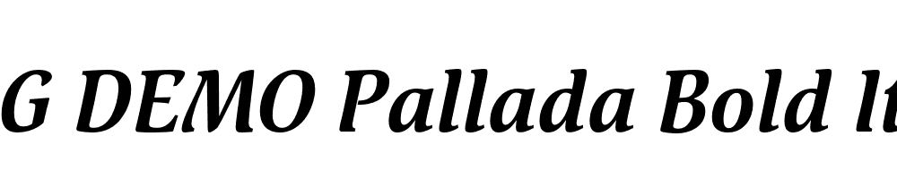  DEMO Pallada Bold Italic Regular