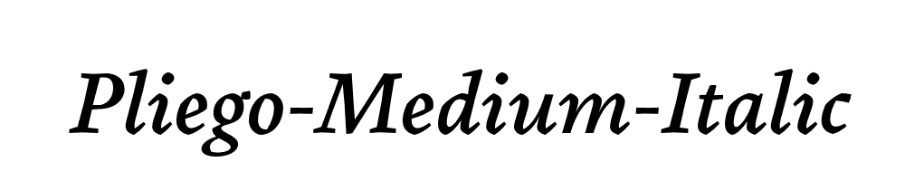 Pliego-Medium-Italic