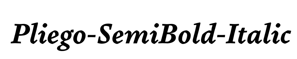 Pliego-SemiBold-Italic