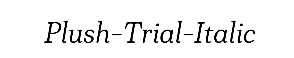 Plush-Trial-Italic