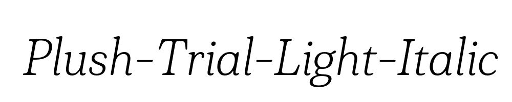 Plush-Trial-Light-Italic