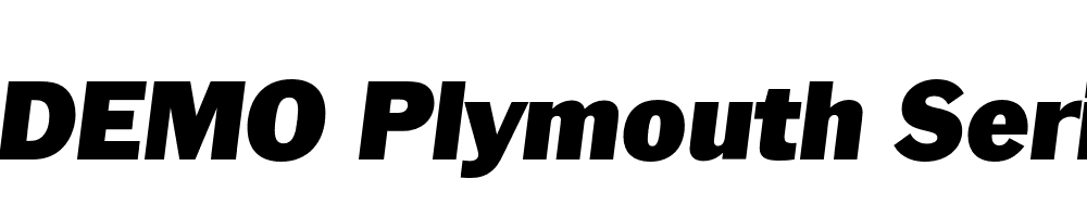  DEMO Plymouth Serial Black Italic