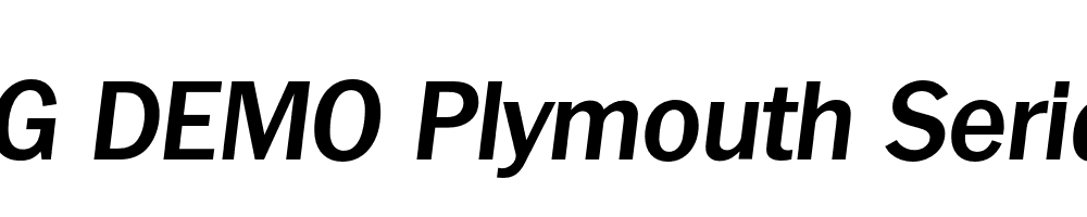  DEMO Plymouth Serial Bold Italic