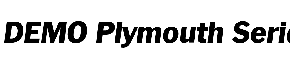  DEMO Plymouth Serial Heavy Italic