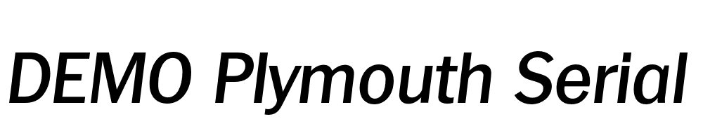  DEMO Plymouth Serial Medium Italic