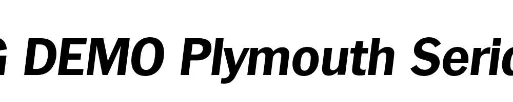  DEMO Plymouth Serial Xbold Italic