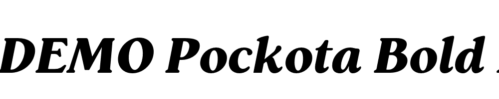 FSP DEMO Pockota Bold Italic