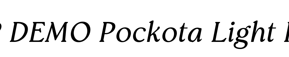 FSP DEMO Pockota Light Italic