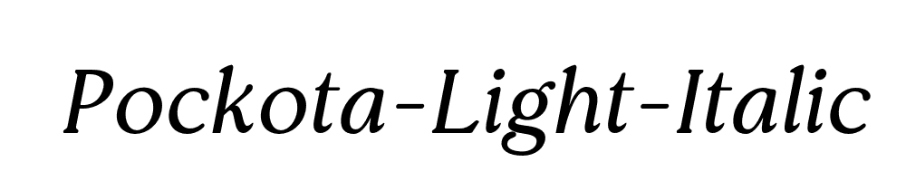 Pockota-Light-Italic