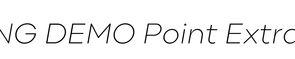  DEMO Point Extra Light Italic