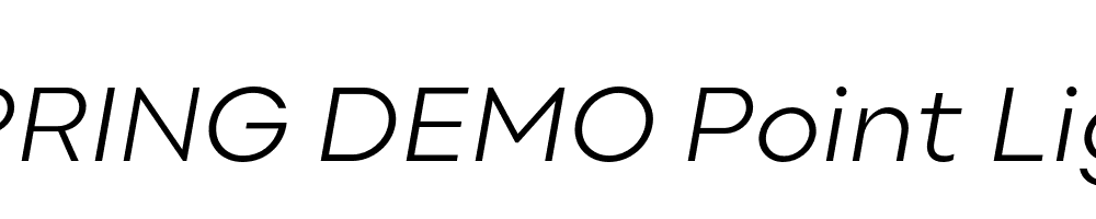  DEMO Point Light Italic