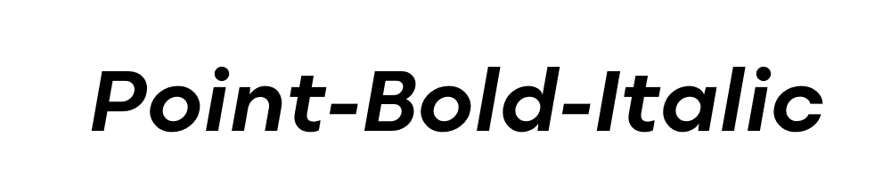 Point-Bold-Italic