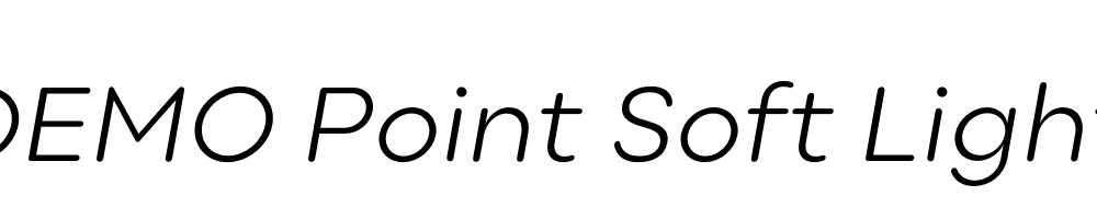 FSP DEMO Point Soft Light Italic