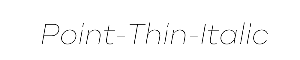 Point-Thin-Italic