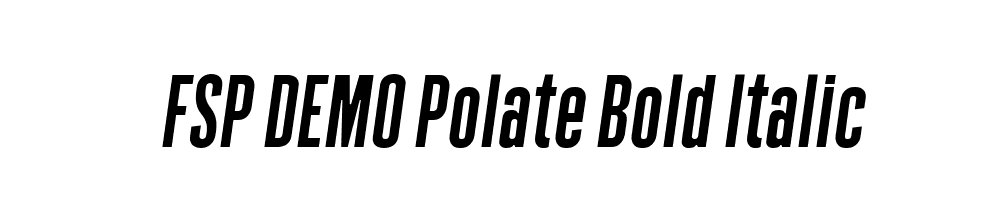 FSP DEMO Polate Bold Italic