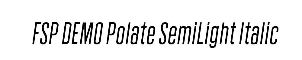 FSP DEMO Polate SemiLight Italic