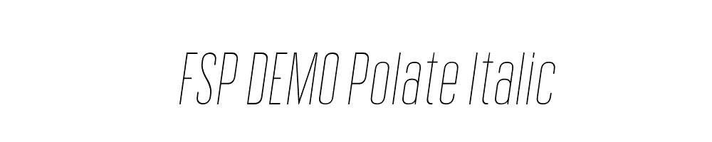 FSP DEMO Polate Italic