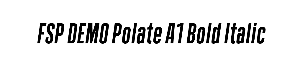 FSP DEMO Polate A1 Bold Italic