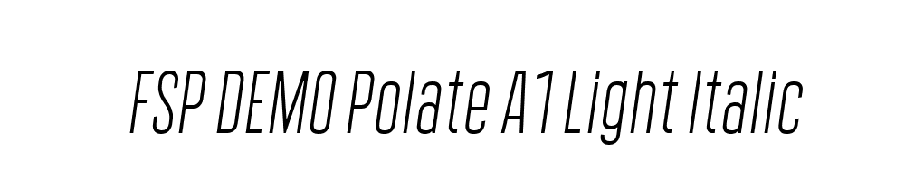 FSP DEMO Polate A1 Light Italic