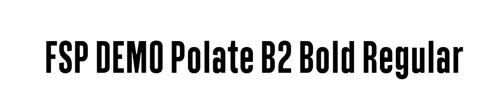 FSP DEMO Polate B2 Bold Regular