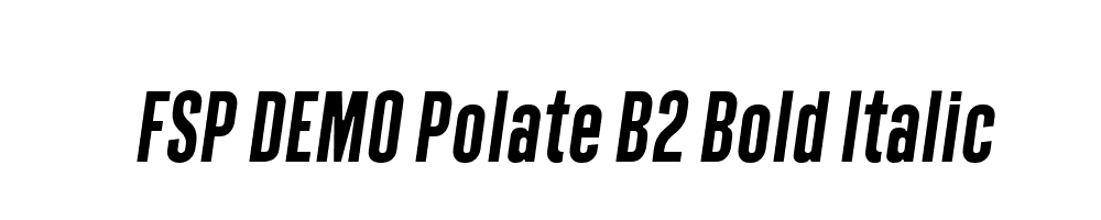 FSP DEMO Polate B2 Bold Italic