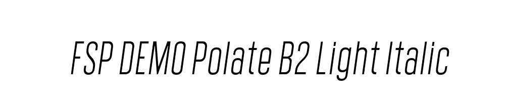 FSP DEMO Polate B2 Light Italic