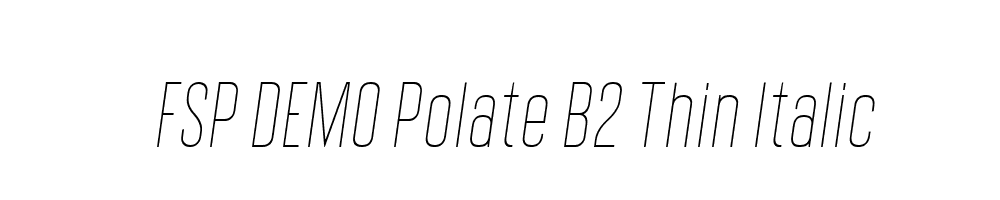 FSP DEMO Polate B2 Thin Italic