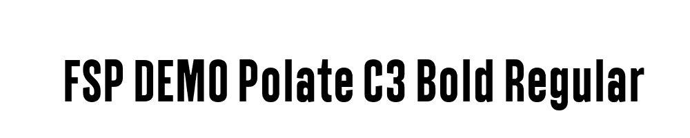 FSP DEMO Polate C3 Bold Regular