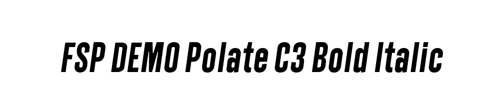 FSP DEMO Polate C3 Bold Italic