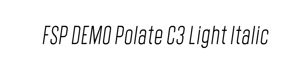 FSP DEMO Polate C3 Light Italic