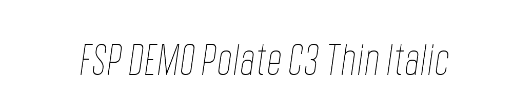 FSP DEMO Polate C3 Thin Italic