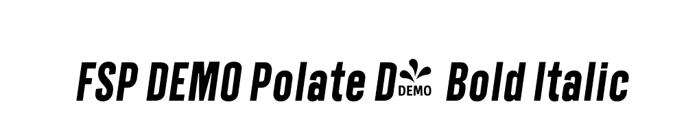 FSP DEMO Polate D4 Bold Italic