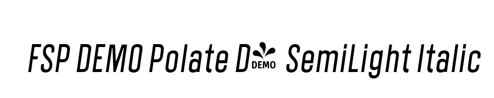 FSP DEMO Polate D4 SemiLight Italic