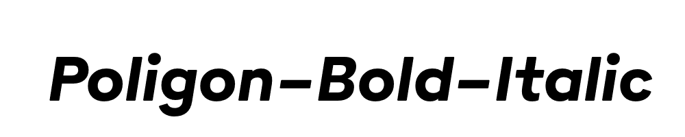 Poligon-Bold-Italic