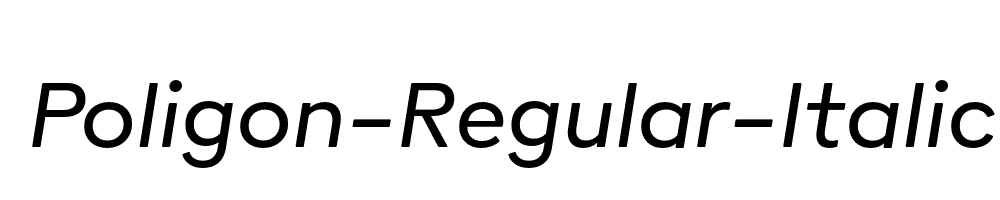 Poligon-Regular-Italic