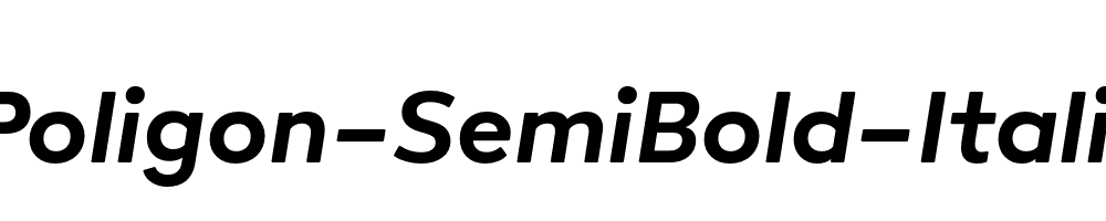 Poligon-SemiBold-Italic