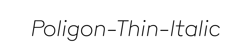 Poligon-Thin-Italic