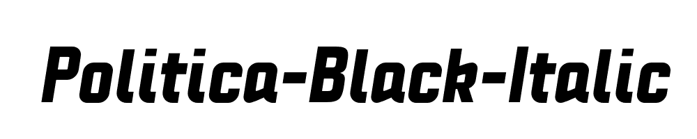 Politica-Black-Italic