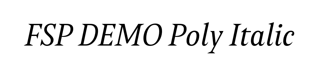 FSP DEMO Poly Italic