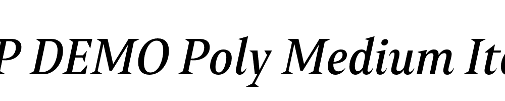 FSP DEMO Poly Medium Italic