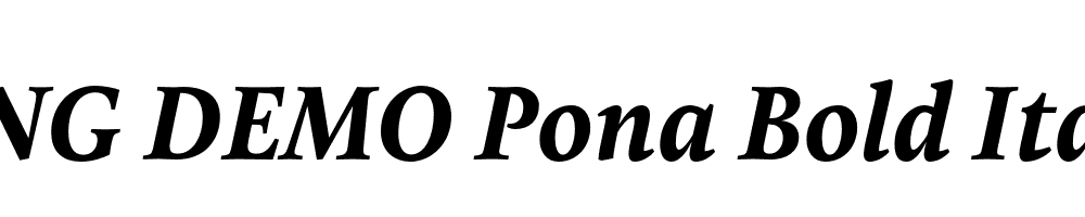  DEMO Pona Bold Italic Regular