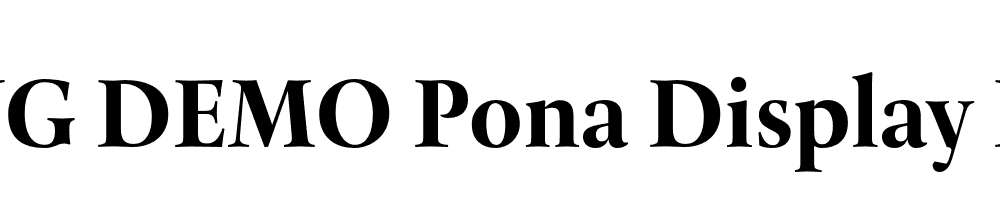  DEMO Pona Display Bold Regular