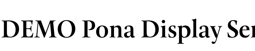  DEMO Pona Display Semibold Regular