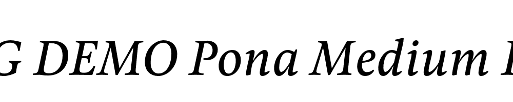  DEMO Pona Medium Italic Regular