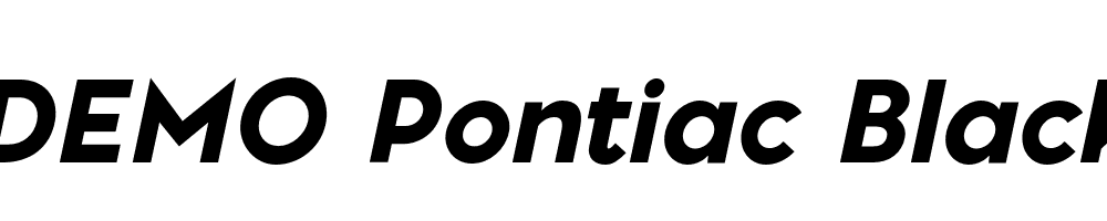  DEMO Pontiac Black Italic Regular