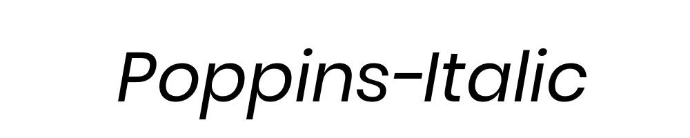 Poppins-Italic